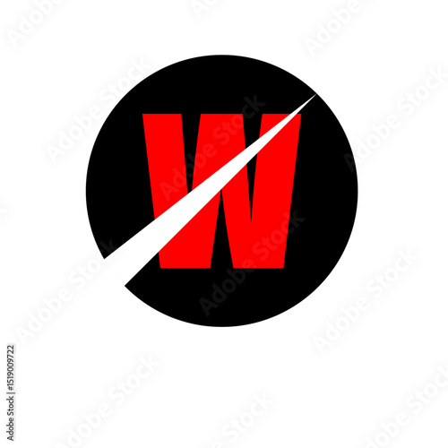 Abstract modern W logo design template