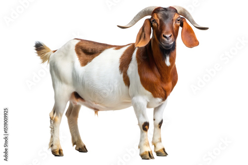 Boer Goat isolated on white background