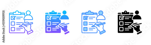 Self Assessment Multi Style Icon Set