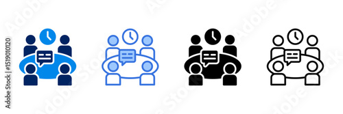 Meeting  Icon Set Different Style Collection 