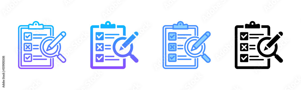 Fototapeta premium Assessment Multi Style Icon Set