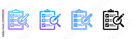 Assessment Multi Style Icon Set
