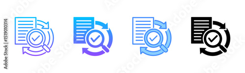 Evaluation Multi Style Icon Set