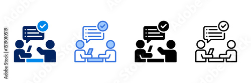 Assessment  Icon Set Different Style Collection 