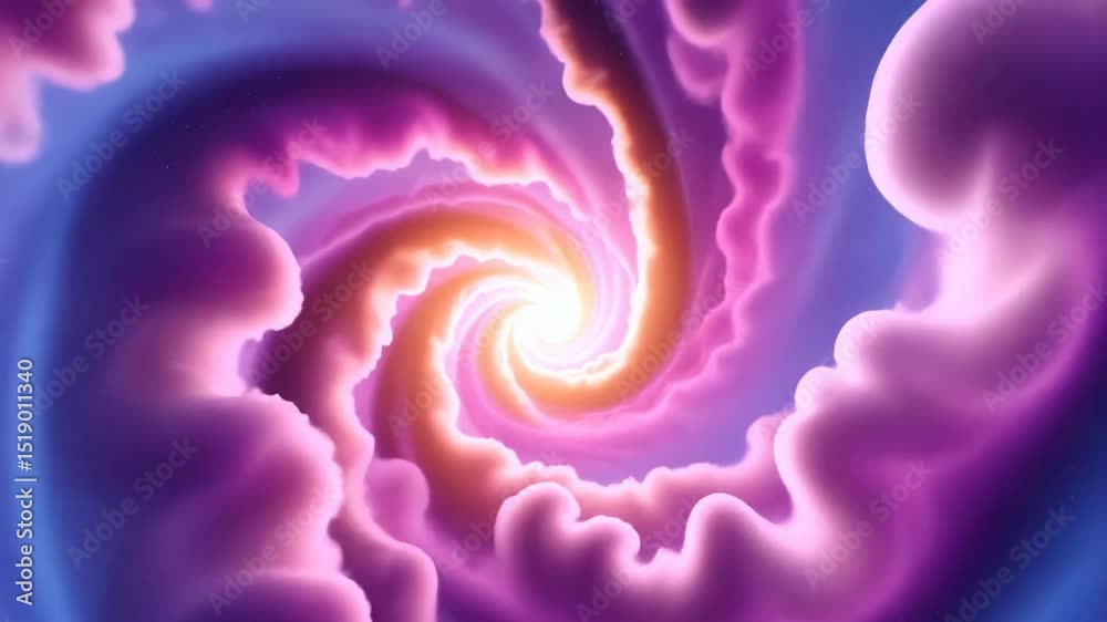 Meteor abstract background, cosmic swirl, space vortex. Nebula scenery. Clouds twist during astral projection. Galaxy colors influence visual perception. Nebular motion creates eye-catching effect