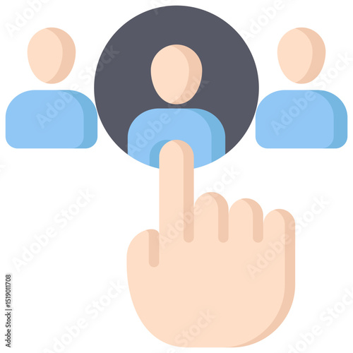Choosing icon symbol. Vector illustration.