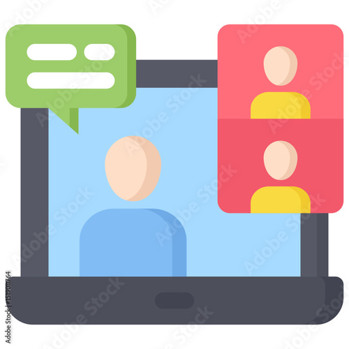 Online Training icon symbol. Vector illustration.