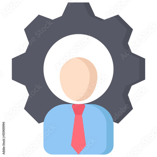 Worker icon symbol. Vector illustration.