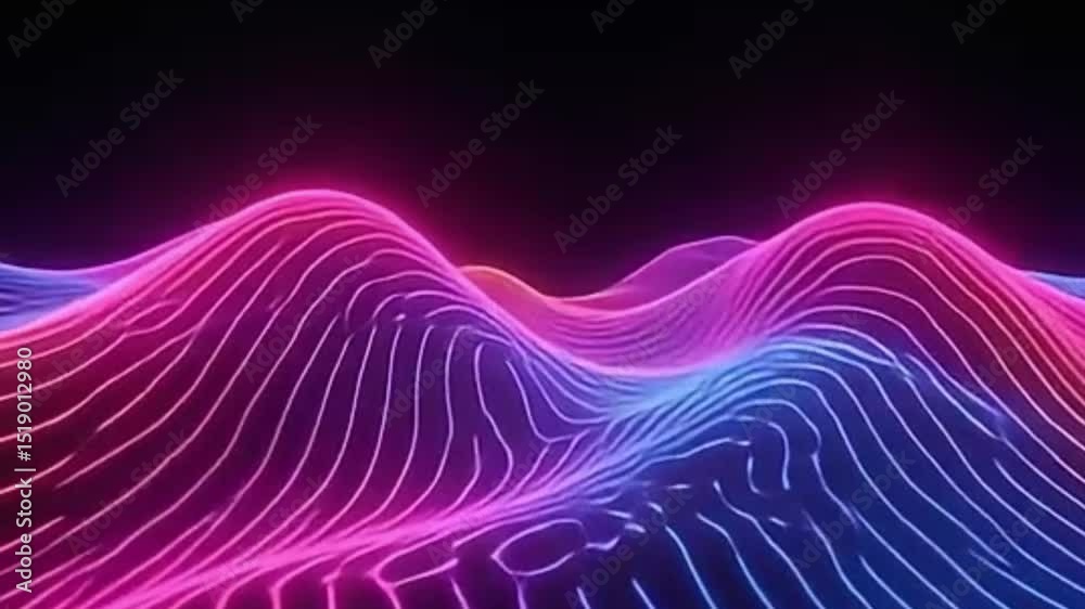 retro background, 1980s loop, VHS tape distortion, vintage wavy lines ...