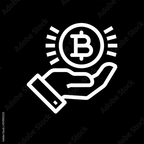 Icon Finance Bitcoin Vector Design