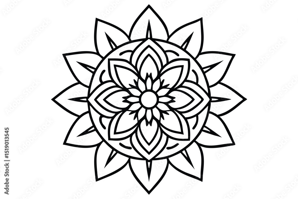 Fototapeta premium Luxury golden mandala logo with natural elements