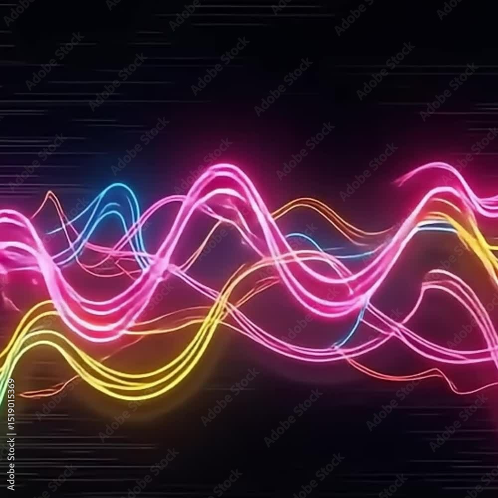 retro background, 1980s loop, VHS tape distortion, vintage wavy lines ...
