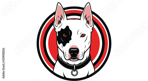 Stylish Pit Bull Portrait with Black Markings