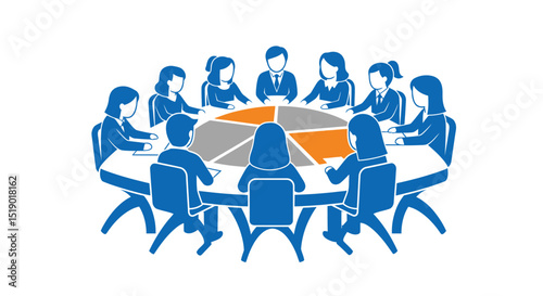 A Group of People Collaborating Around a Table