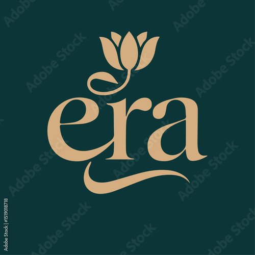 ERA – Timeless Elegance in Arabic Calligraphy with Lotus Symbolism Logo