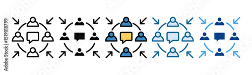 Employee Involvement Icon Set Multiple Style Collection