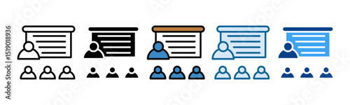 Training Icon Set Multiple Style Collection