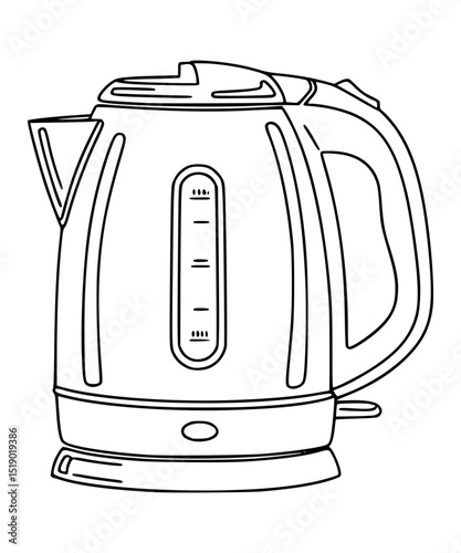 Electric Kettle Line Art