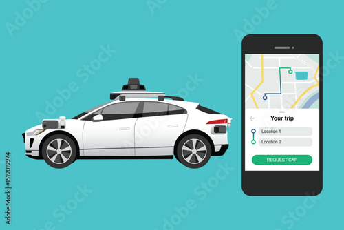 Book Self driving car by application on smartphone