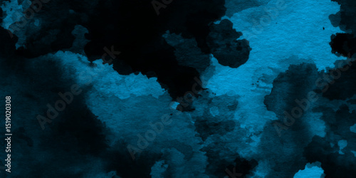 Creative vintage light sky blue background with various clouds and fog, watercolor scraped grungy paper texture, Blue sky clouds texture, Hand painted cloudy sky blue watercolor background.