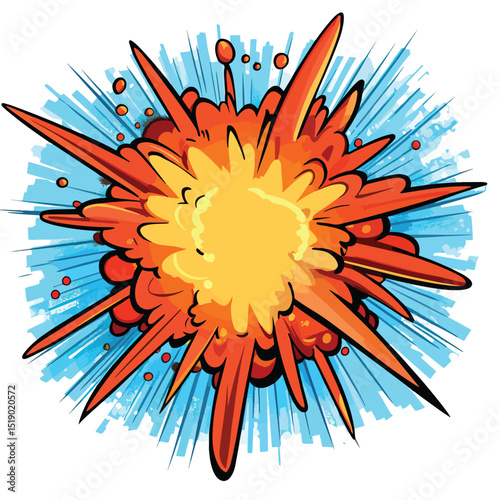 Explosion vector template icon illustration, explosion clip art
