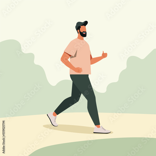 A man is doing work out with casual outfit at the city park