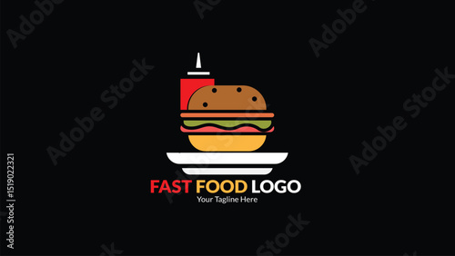 Vector Fast food logo design fully editable high quality