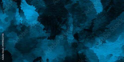 Creative vintage light sky blue background with various clouds and fog, watercolor scraped grungy paper texture, Blue sky clouds texture, Hand painted cloudy sky blue watercolor background.