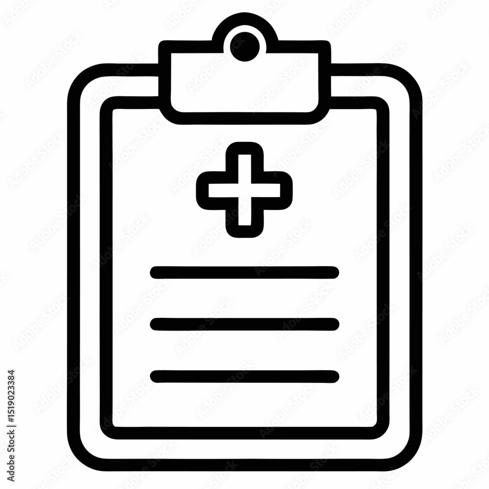 Medical Clipboard vector icon on white background Medical Clipboard vector icon on white background