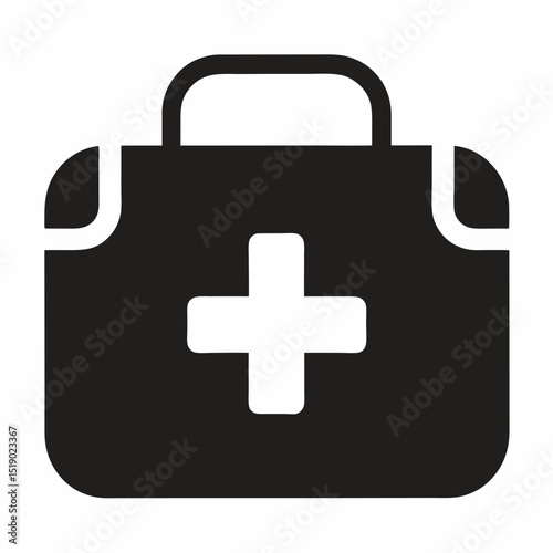  Medical Bag vector icon on white background 