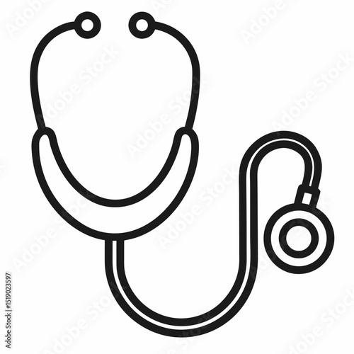 stethoscope on a white background