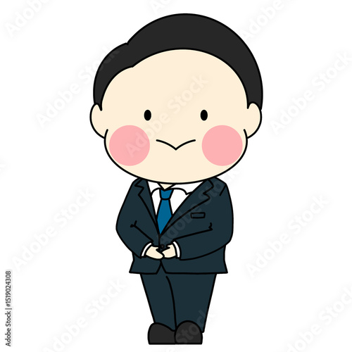 シンプルで可愛いサラリーマンのイラスト