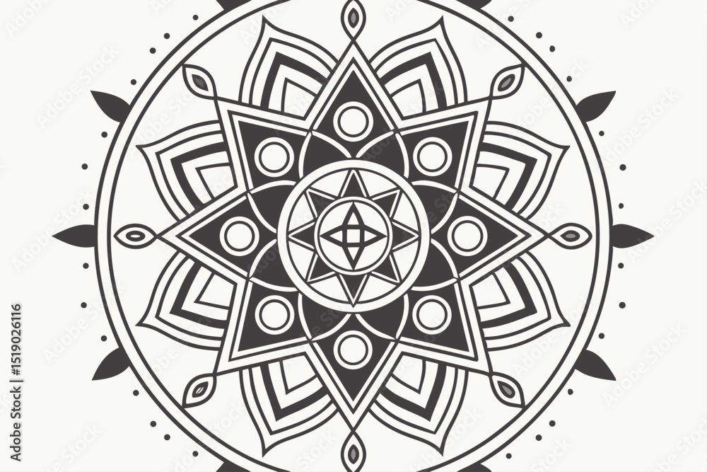 Fototapeta premium Sacred geometry mandala design with geometric shapes