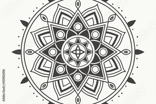 Sacred geometry mandala design with geometric shapes