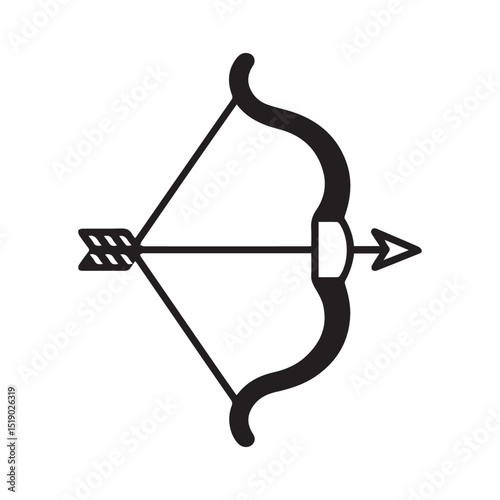 Bow And Arrow Icon Vector Symbol Design Illustration