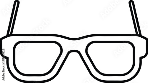 Close-up of stylish black and white fashion glasses with dark lenses, isolated as a summer vision accessory