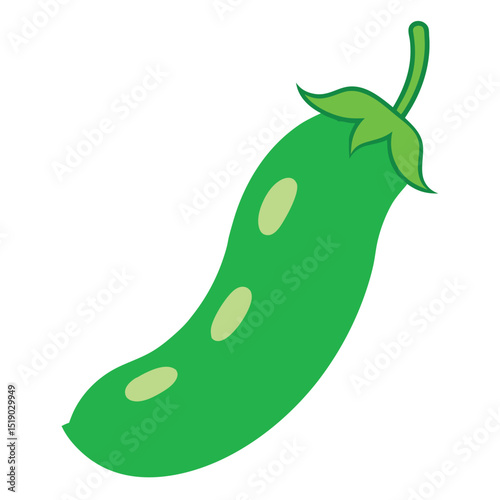 Green bean icon vegetable graphic isolated on white background