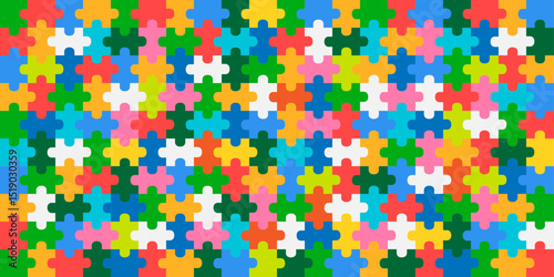 Background with jigsaw puzzle 200 colorful pieces image vector.