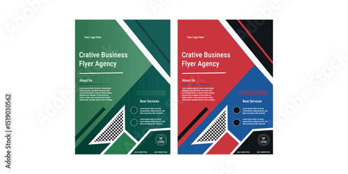 A corporate flyer design with four color variation. File formate JPG, EPS, AI.