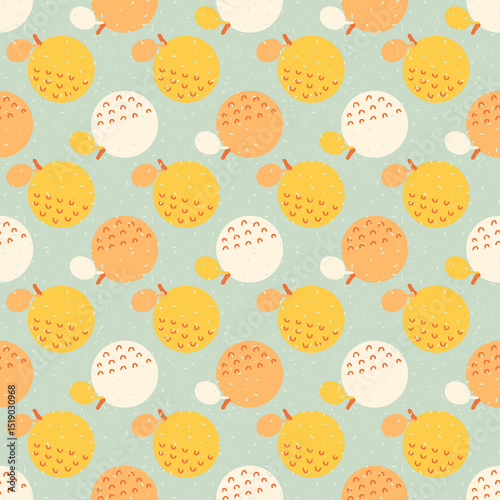 Seamless pattern with retro style textured oranges. Perfect print for card, label, textile, fabric, paper. Hand drawn illustration.