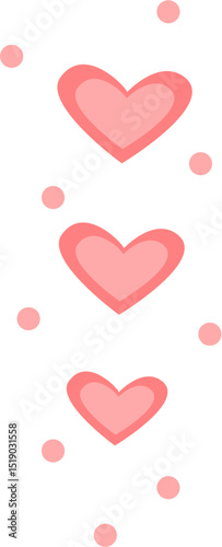 Pink Hearts Floating – Cute Love Background Vector for Valentine and Romance Theme

