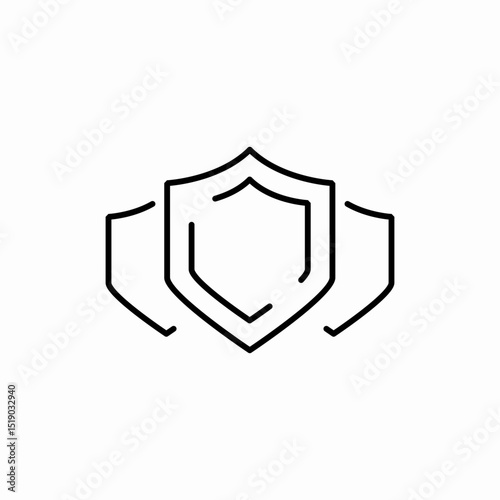 Multiple layer protection icon vector sign
