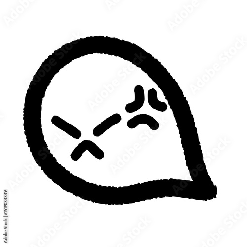 Ghost style angry face character