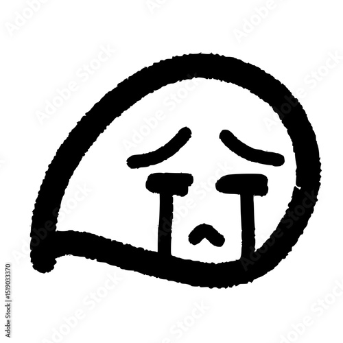 Ghost style sad face character