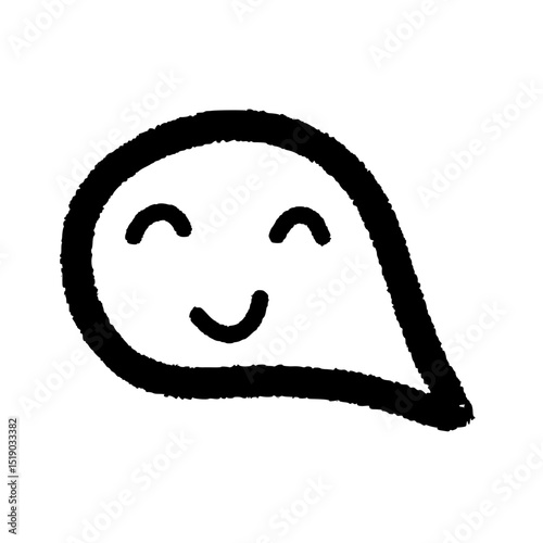 Ghost style smile face character