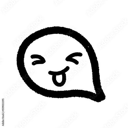 Happy and chicky ghost face character