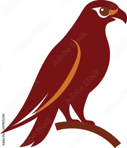 The illustration depicts a wild bird, perhaps an eagle or a crow, in a black silhouette, showcasing its wings and beak in a flying design