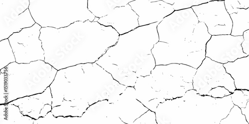Abstract old wall grunge black and white concrete crack scratch in the pattern wall  grunge texture background.
