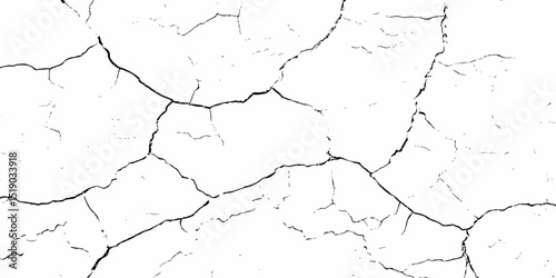 Abstract old wall grunge black and white concrete crack scratch in the pattern wall  grunge texture background.