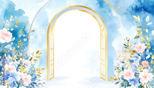 watercolor Eid Elegant Arch